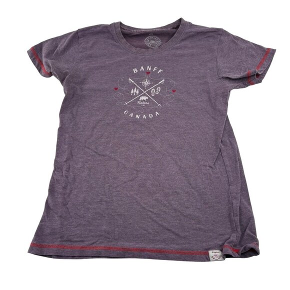 Red Thread Banff Canada Short-Sleeve T-Shirt Women's size Medium Purple Cotton - Picture 1 of 5